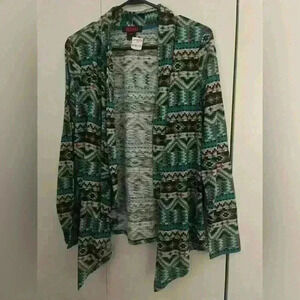 Rock & roll denim Aztec cardigan